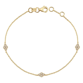 Athene 14kt guld armbånd med brillanter på i alt 0,12ct